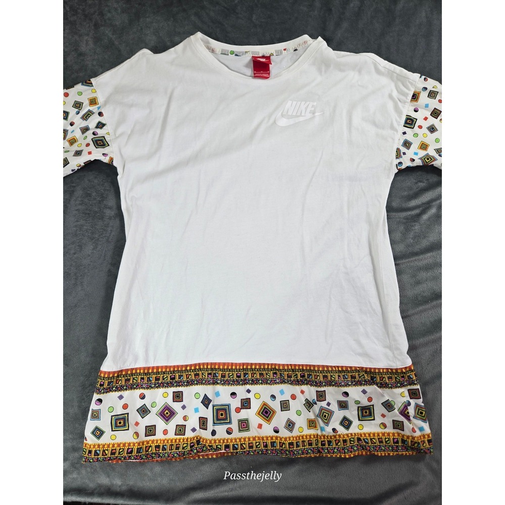 Nike Shirt Womens‎ Medium Liberty Of London Collection White Short Sleeve